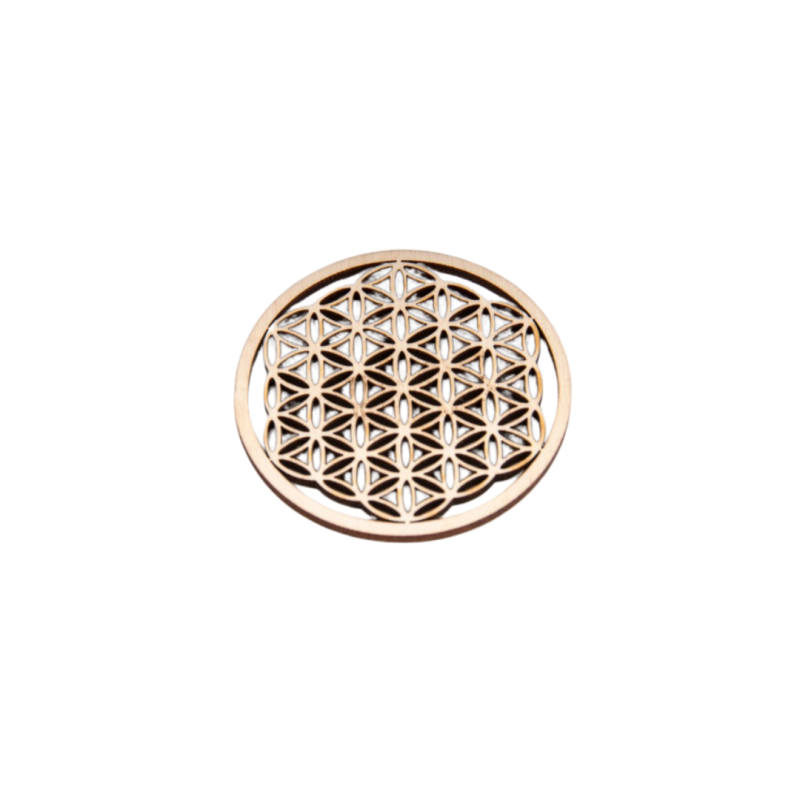 Birch Wood Flower of Life 22 cm